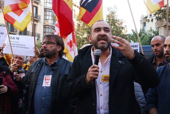 CCOO trade union leader Javier Pacheco on November 27, 2019 (by Aina Martí)